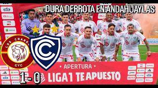 POST SALA: CHANKAS 1-0 CIENCIANO: DURA DERROTA EN ANDAHUAYLAS