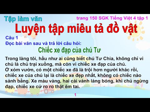 Video Tập làm văn: Luyện tập miêu tả đồ vật - Tiếng việt lớp... - youtube