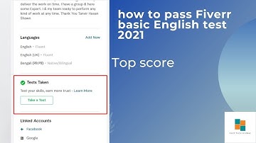 how to pass fiverr basic English test 2021 | Fiverr English test answers