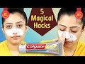 5 Magical Beauty Hacks with Toothpaste - Hindi