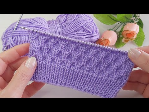 İki şiş kolay örgü model anlatımı ✅crochet knitting