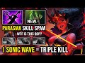 WTF 7.35 Parasma 1 Sonic Wave Triple Kill Queen of Pain Endless Skill Spam Max Magic Godlike Dota 2