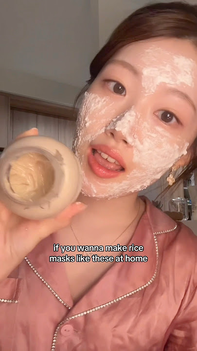 Cara membuat masker beras (resep dari ibu Korea) untuk kulit bercahaya✨#shorts