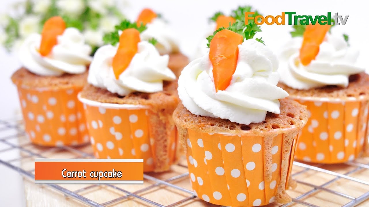 คัพเค้กแครอท Carrot Cupcake คัพเค้กไมโครเวฟ | FoodTravel