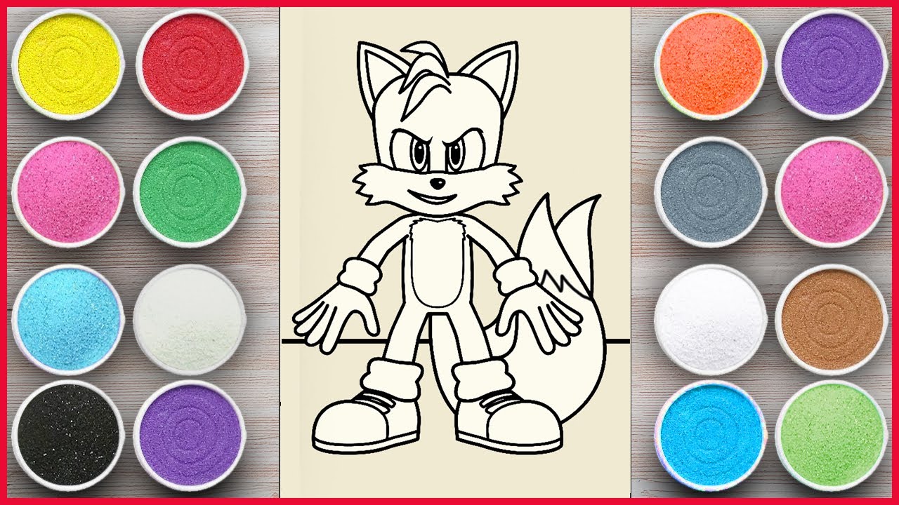 Tails Sand Coloring Sand PaintingSonic The Hedgehog