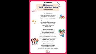 Lirik Lagu - 7 Kebiasaan Anak Indonesia Hebat