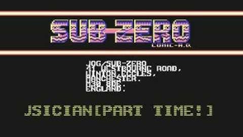 SEARCHING - SUBZERO - COMMODORE C64 DEMO