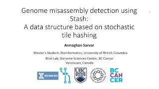 A Sarvar. Genome misassembly detection using Stash a data structure based on stochastic tile hashing