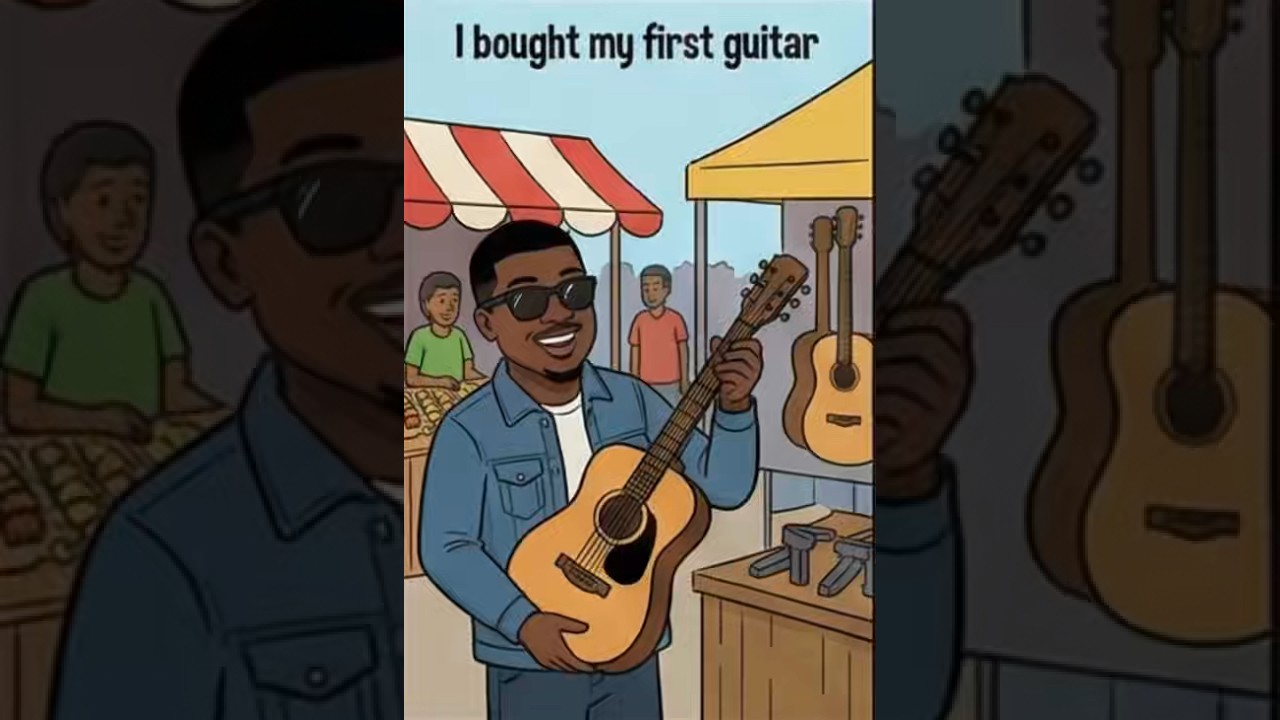 My first guitar by The Ashanti Cowboy