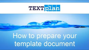 How to prepare your template document