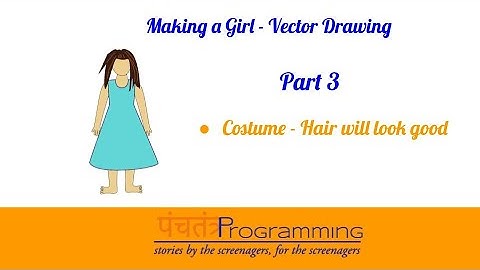 Time to give hair to our character - Part 3 Vector Sprite/Character drawing #Scratch #Tutorial