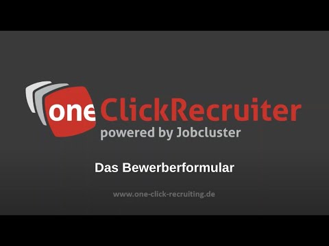 Das Bewerberformular im One-Click-Recruiter - video from One-Click Recruiter