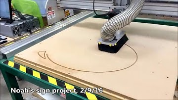 CNC routered sign, time lapse