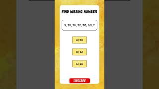 99% fail to find the answer? #shorts #mathematics #missingnumber #maths #trending #math