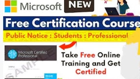 Free Microsoft Certification Courses | Machine Learning, AI Free Training | Microsoft Free Courses