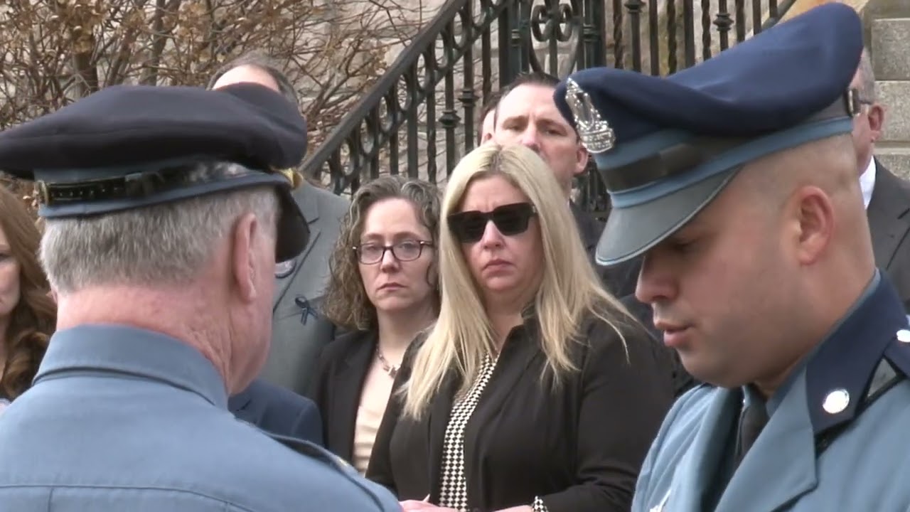 Hundreds Pay Final Respects to Uxbridge Police Officer Struck on Route 146