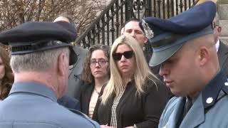 Hundreds Pay Final Respects to Uxbridge Police Officer Struck on Route 146