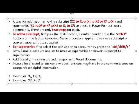 Playing with subscripts and superscripts in PowerPoint is simple - YouTube