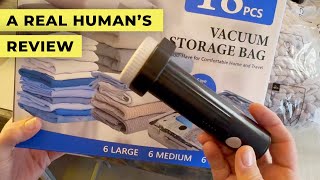 Review Of Nescci Travel Vacuum Bags For Clothing With Rechargeable Wireless Air Pump