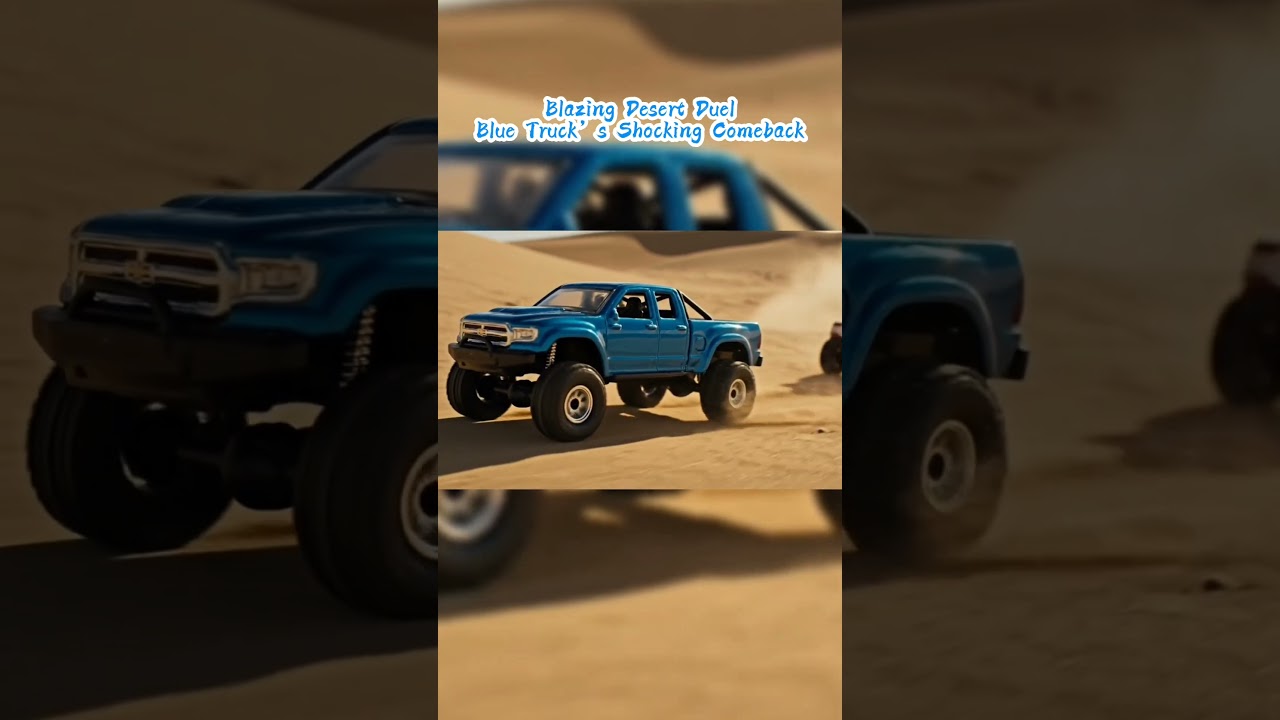 Diecast Blazing Desert Duel: Blue Truck’s Shocking Comeback 