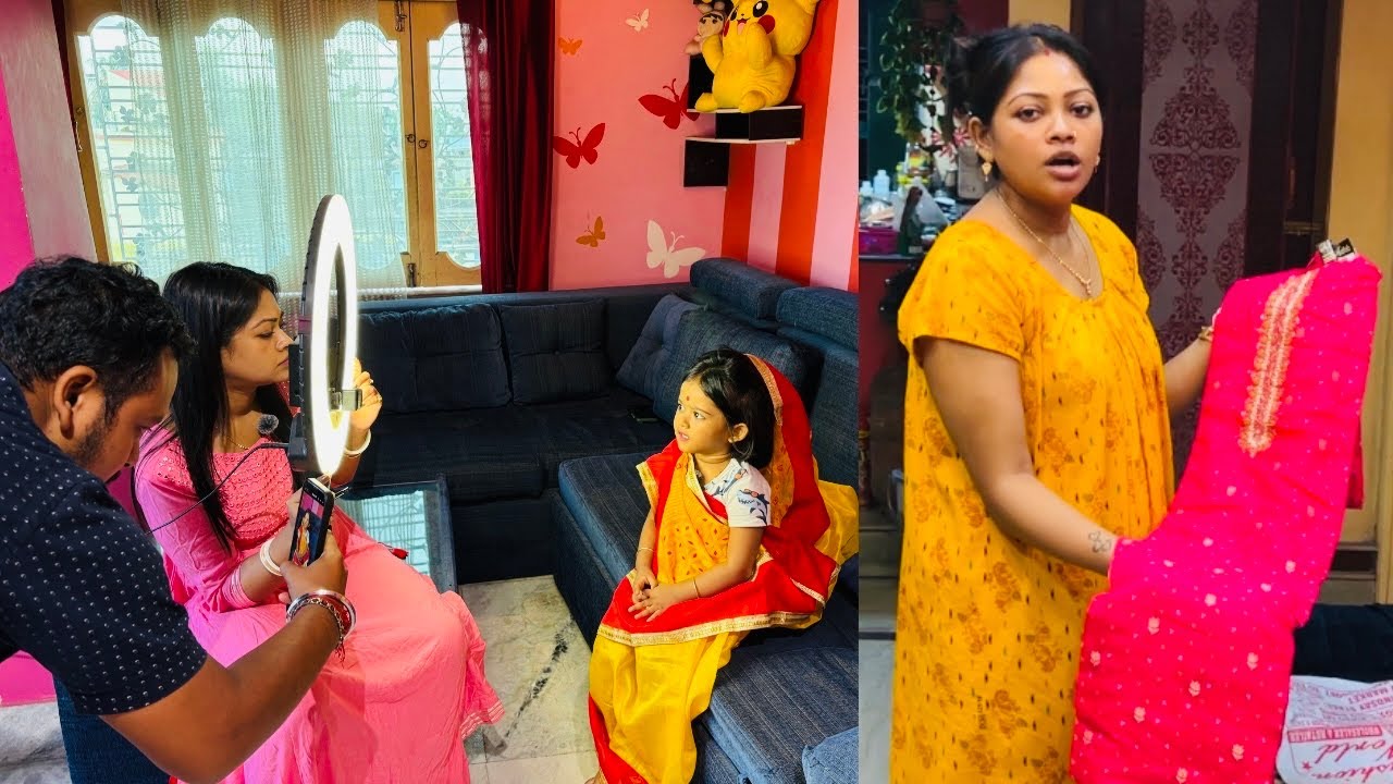 পূজোতে দশহাজার টাকার জামা👇মানসিকের  পূজো🌺নাটক করতে দারুণ expert 🤩