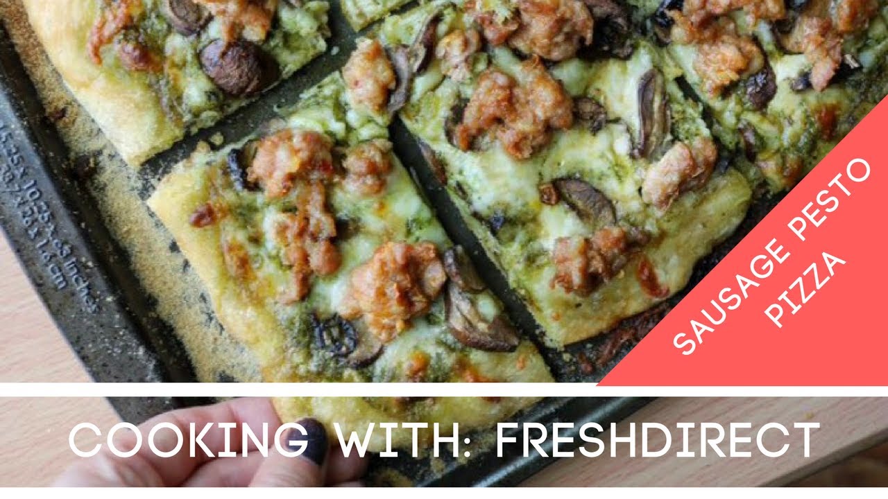 FreshDirect Meal Kit Sausage Pesto Pizza YouTube
