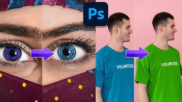 How to Change Eye / Cloth Color in Photoshop CC Tutorial in Urdu / Hindi