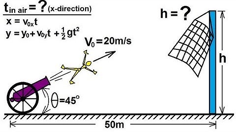 Physics 3: Motion in 2-D Projectile Motion (9 of 21) Example 4: The Cannon