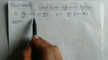 Picard Method for Successive approximation| 2nd Order ||Complete concept||