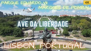 DJI Mini 3 Pro 4K Drone Tour: Lisbon’s Marquês de Pombal, Liberdade & Parque Eduardo VII 🇵🇹🌆