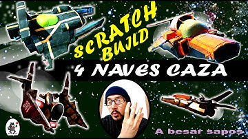 CUATRO NAVES CAZA SCRATCHBUILD (trash bashing, shampoo bottle starship)