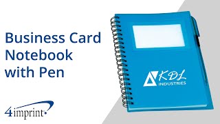 Business Card Notebook with Pen from 4imprint