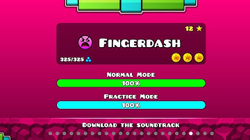 Geometry Dash - Level 21 Fingerdash☝️ 100% Complete (All Coins)
