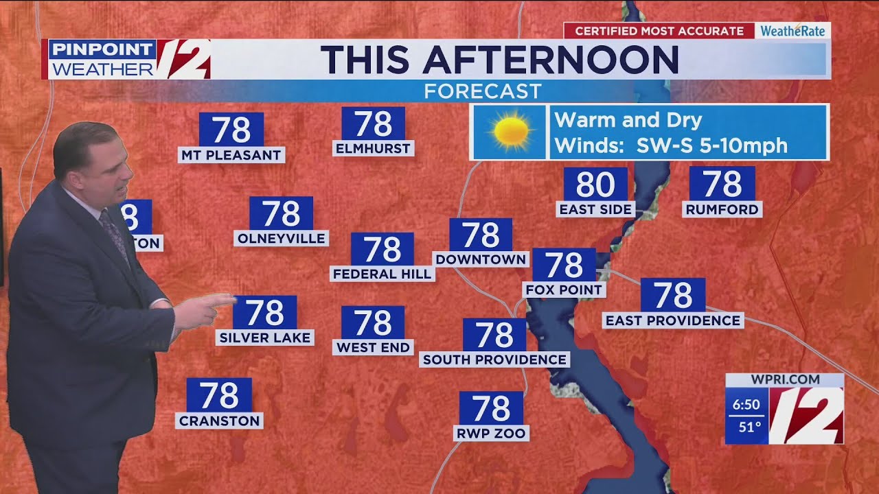 WPRI 12 Weather Forecast for 6/3/25: Warmer weather ahead - YouTube