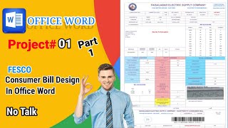How To Make Bill In MS Word | Bill Design In Word |Part 1| #msteturial #2022 #brightfuturetech#bill