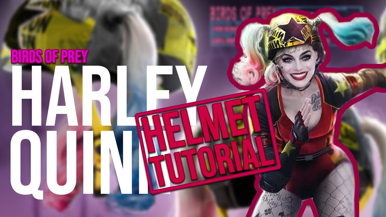 Harley Quinn Roller Derby Helmet Tutorial YouTube