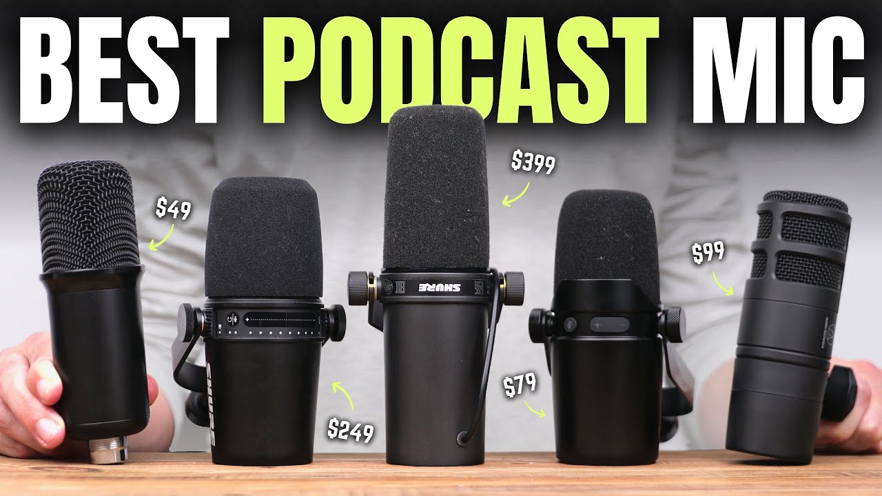 BEST PODCAST MICROPHONES (2024)  Shure SM7B, AT2040, Icon Pro