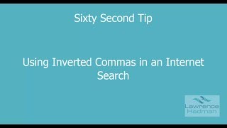 Advanced Internet Search using Inverted Commas