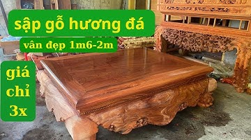 Sập Gỗ Hương Đá-Sập Chân Quỳ Gỗ Hương Đá - 1m6-2m - Đồ Gỗ Nam Phong