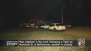 Man stabbed in neck during fight in Beltzhoover