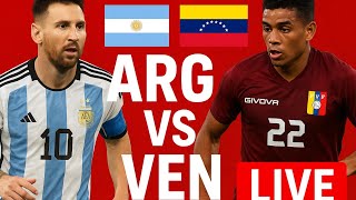 Argentina vs Venezuela Live Football | Messi Magic? 🐐⚽
