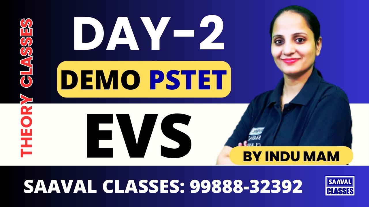 Demo DAY-2 EVS Natural Resources | SAAVAL CLASSES || PSTET | 9988832392