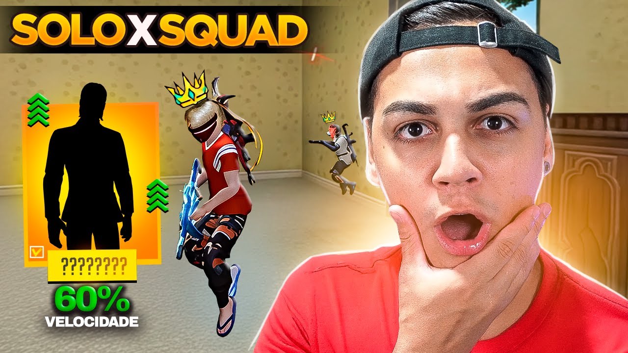 VELOCIDADE NÍVEL HACKER NA RANQUEADA SOLO VS SQUAD!! FREE FIRE MOBILE