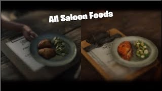 Red Dead Redemption 2  All Saloon Foods