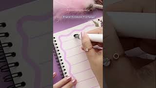 English Notebook Front Page Design Pressed Flower Aesthetic DIY Idea #nhuandaocalligraphy #frontpage