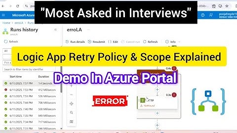 Top Azure Logic Apps Interview Question|Error Handling in  Explained with Demo(2025)| Scope+Retry