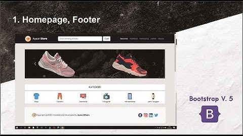 Membuat Website Toko Online dengan Bootstrap V5.0 I Part 3 Homepage, Membuat Footer