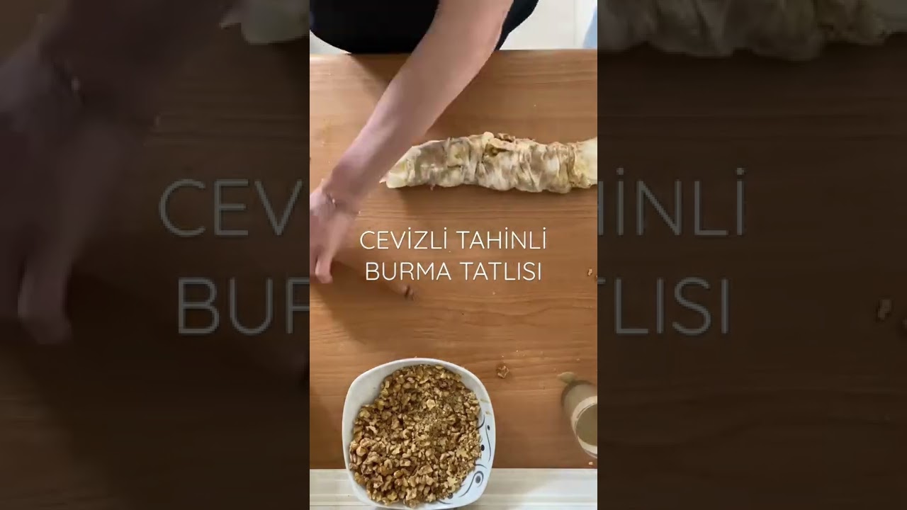 ÇOK PRATİK CEVİZLİ TAHİNLİ BURMA TATLISI I DAHA LEZZETLİSİ YOK