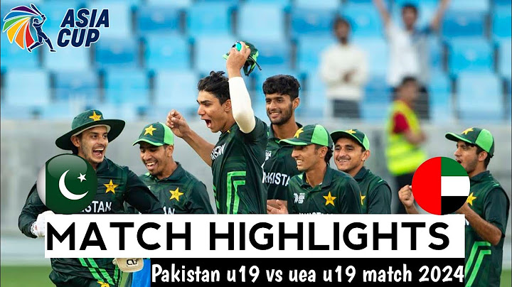 PAKISTAN U19 VS UAE U19 |ACC MEN'S ASIA CUP |MATCH HIGHLIGHTS| 2024