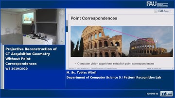 PRS Winter 2019/20 Tobias Würfl - Reconstruction of CT Geometry without Point Correspondences